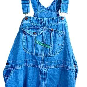 52x30 Vintage Key Imperial Denim Overalls Made In Mexico 100% Cotton Distress
